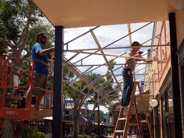 Image of metal frame construction from CAM Contracting in Orlando, FL.